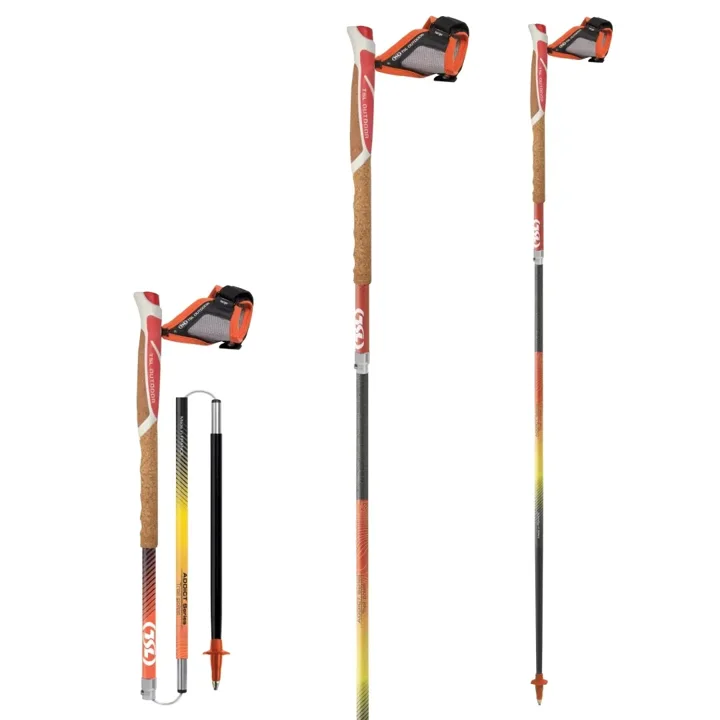 Bâton de trail TSL Trail Carbon 4 Cork Cross — photographie Direct Running